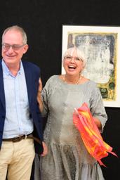 Unipräsident Leible mit Claudia Roth