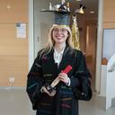 Michelle Hartbauer nach bestandener Verteidigung ihrer Dissertation